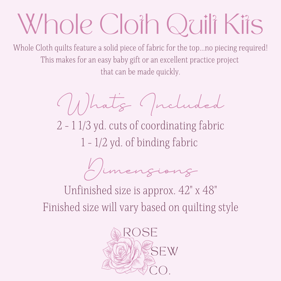 Paperback Book / Whole Cloth Quilt Kit