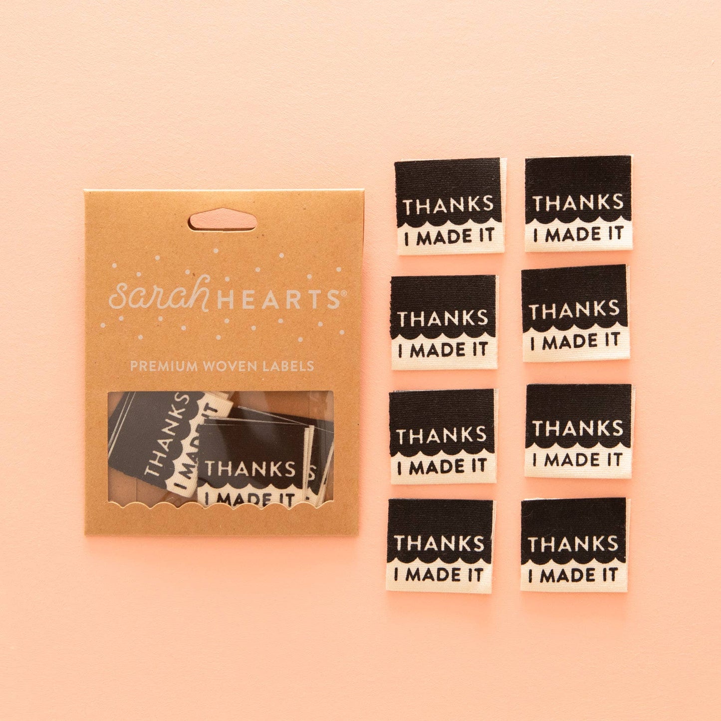 Thanks I Made It / Organic Cotton / Woven Labels / Sarah Hearts