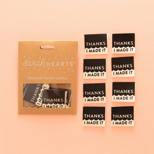 Thanks I Made It / Organic Cotton / Woven Labels / Sarah Hearts